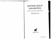 Cover of Matter, space, and motion by Richard Sorabji