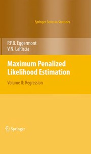 Cover of Maximum Penalied Likelihood Estimation by Paul Eggermont
