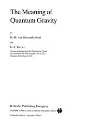 Front cover of The Meaning of Quantum Gravity by H.-H Borzeszkowski