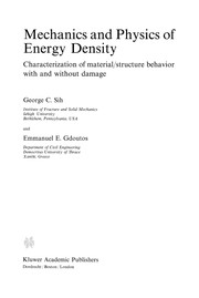 Front cover of Mechanics and Physics of Energy Density by G. C. Sih