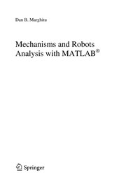 Cover of Mechanisms and Robots Analysis with MATLAB® by Dan B. Marghitu