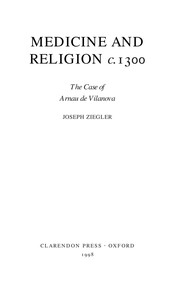 Front cover of Medicine and religion, c. 1300 by Joseph Ziegler