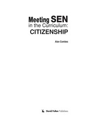 Front cover of Meeting SEN in the curriculum by Alan Combes