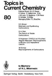 Front cover of In memory of H. L. Meerwein by Herbert C. Brown