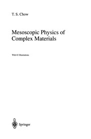 Cover of Mesoscopic Physics of Complex Materials by T. S. Chow
