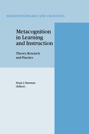 Cover of Metacognition in learning and instruction by Hope J. Hartman