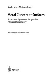 Front cover of Metal Clusters at Surfaces by Karl-Heinz Meiwes-Broer