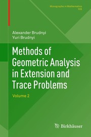 Front cover of Methods of Geometric Analysis in Extension and Trace Problems by Alexander Brudnyi