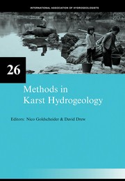 Cover of Methods in karst hydrogeology by David Phillip Drew