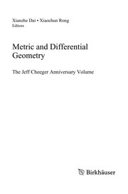 Front cover of Metric and Differential Geometry by Xianzhe Dai