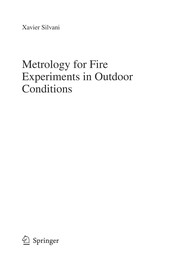 Front cover of Metrology for Fire Experiments in Outdoor Conditions by Xavier Silvani