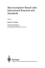 Cover of Microcomputer-Based Labs by Netherlands) NATO Advanced Research Workshop on Microcomputer-Based Labs: Educational Research and Standards (1992 : Amsterdam