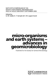 Cover of Micro-organisms and earth systems--advances in geomicrobiology by Society for General Microbiology. Symposium