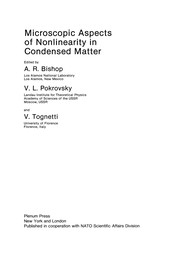 Front cover of Microscopic Aspects of Nonlinearity in Condensed Matter by A. R. Bishop