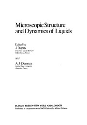 Front cover of Microscopic Structure and Dynamics of Liquids by J. Dupuy