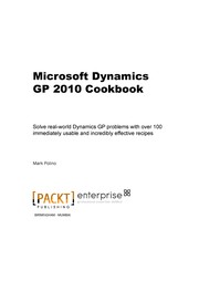 Cover of Microsoft Dynamics GP 2010 cookbook by Mark Polino