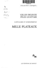 Front cover of Capitalisme et schizophrénie by Gilles Deleuze