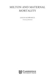 Front cover of Milton and maternal mortality by Louis Schwartz
