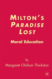 Front cover of MILTON'S PARADISE LOST by Thickstun, Margaret Olofson