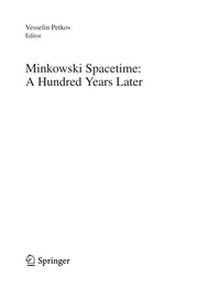 Cover of Minkowski Spacetime: A Hundred Years Later by Vesselin Petkov