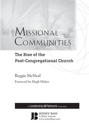Front cover of Missional communities by Reggie McNeal