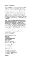 Front cover of Mistress of the Empire by Raymond E. Feist