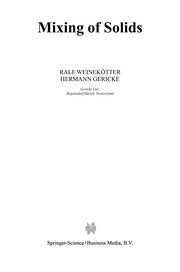 Front cover of Mixing of Solids by Ralf Weinekötter