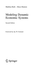 Cover of Modeling Dynamic Economic Systems by Matthias Ruth