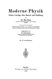 Front cover of Moderne Physik by Max Born