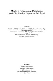 Front cover of Modern Processing, Packaging and Distribution Systems for Food by Frank A. Paine