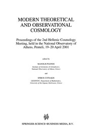 Front cover of Modern Theoretical and Observational Cosmology by Manolis Plionis