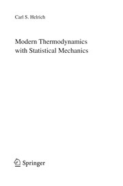Cover of Modern thermodynamics with statistical mechanics by Carl S. Helrich