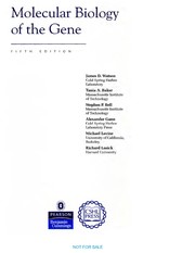Front cover of Molecular biology of the gene by James D. Watson