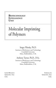 Cover of Molecular imprinting of polymers by Anthony P. F. Turner