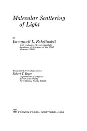 Front cover of Molecular Scattering of Light by Immanuil L. Fabelinskii