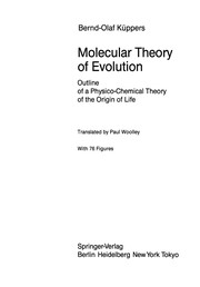 Cover of Molecular Theory of Evolution by Bernd-Olaf Küppers