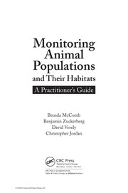 Front cover of Monitoring animal populations and their habitats by Brenda C. McComb