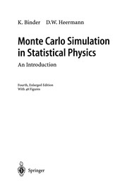 Cover of Monte Carlo Simulation in Statistical Physics by Kurt Binder
