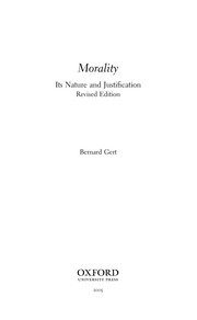 Cover of Morality by Bernard Gert