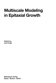 Front cover of Multiscale modeling in epitaxial growth by Axel Voigt