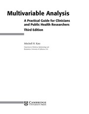Cover of Multivariable Analysis by Mitchell H. Katz