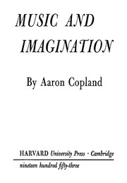 Cover of Music and imagination by Aaron Copland