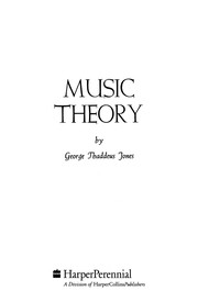 Cover of Music theory by George Thaddeus Jones
