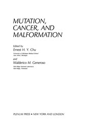Front cover of Mutation, Cancer, and Malformation by Ernest H. Y. Chu