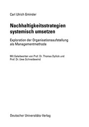 Front cover of Nachhaltigkeitsstrategien systemisch umsetzen by Carl Ulrich Gminder