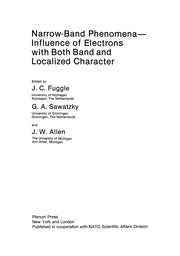 Cover of Narrow-Band Phenomena--Influence of Electrons with Both Band and Localized Character by J. C. Fuggle