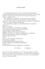 Front cover of Narrow Gap Semiconductors Physics and Appl by W Zawadzki