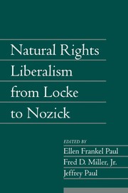 Front cover of Natural rights liberalism from Locke to Nozick by Ellen Frankel Paul