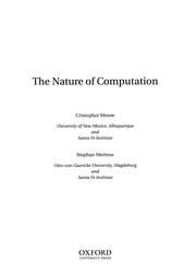 Front cover of The nature of computation by Cristopher Moore