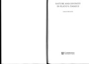 Front cover of Nature and divinity in Plato's Timaeus by Sarah Broadie